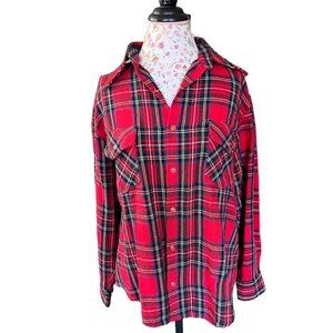 Vintage wool plaid button top size men’s medium